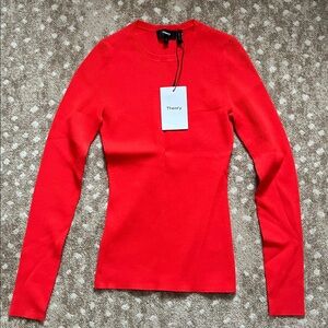 Theory Ribbed Stretch Knit Crewneck